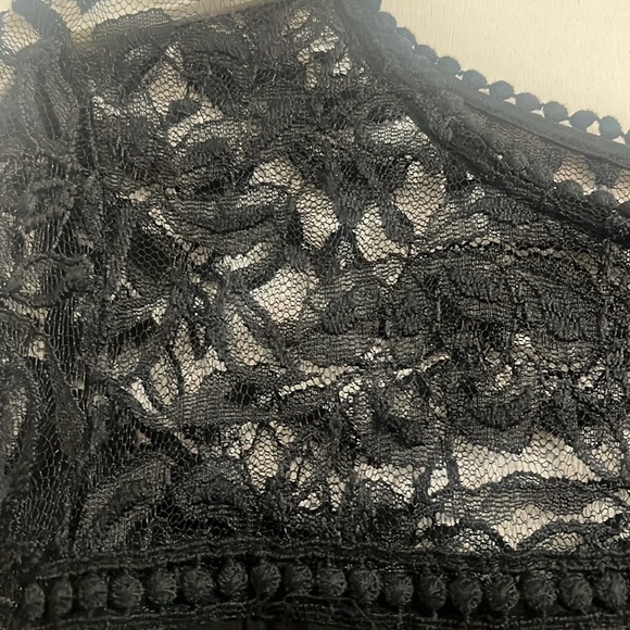 Luxology Womens Black Lace and Sheer lined three quarter sleeves Dress Size 14 - Picture 4 of 16